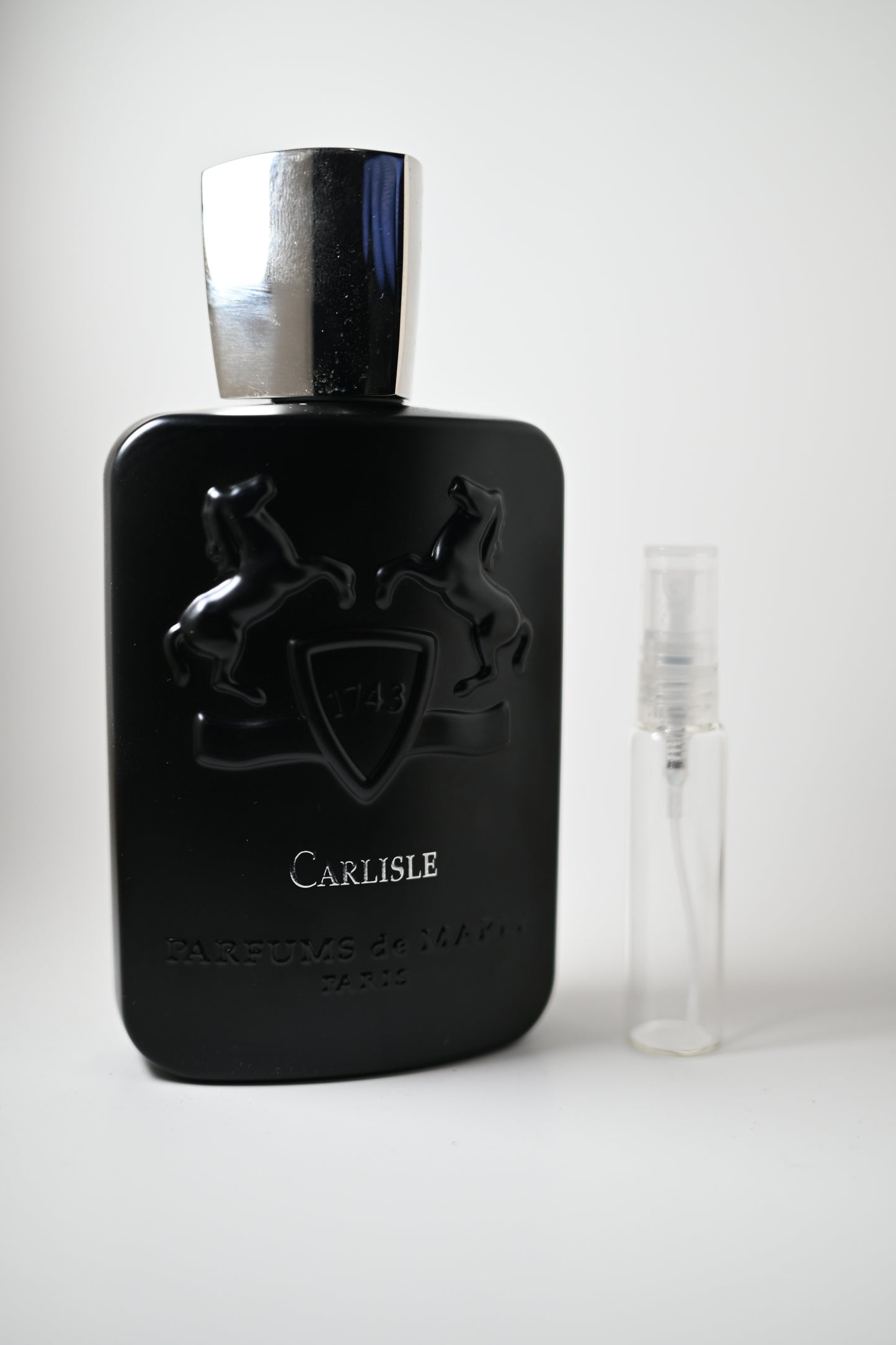 Carlisle Bottle Next to 10ML Decant - Perfumes de Adrian
