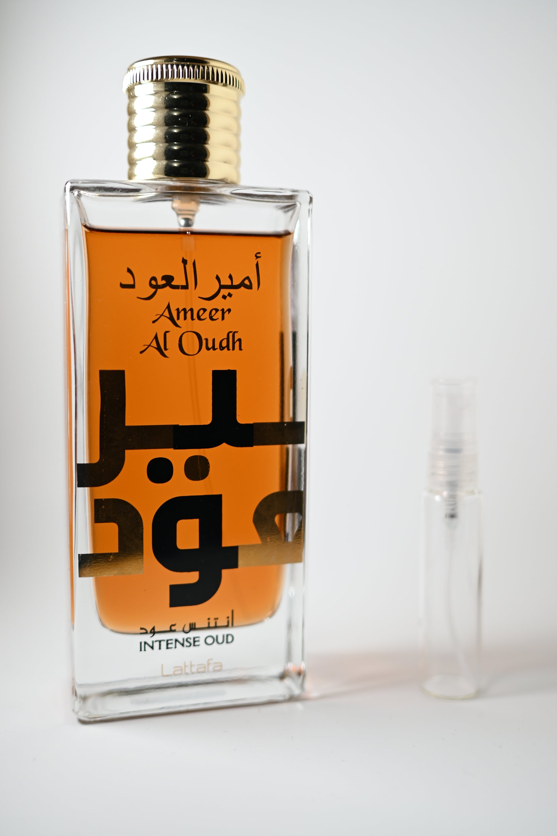 Ameer Al Oudh Intense Oud Perfume Bottle – Side View"