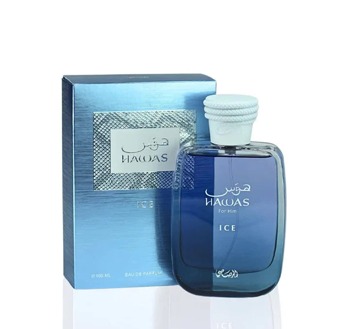 Rasasi Hawas Ice Packaging – 3.4OZ Fragrance - Perfumes de Adrian